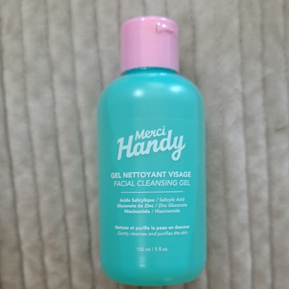 Merci Handy Facial Cleansing Gel - Teal & Pink Bottle